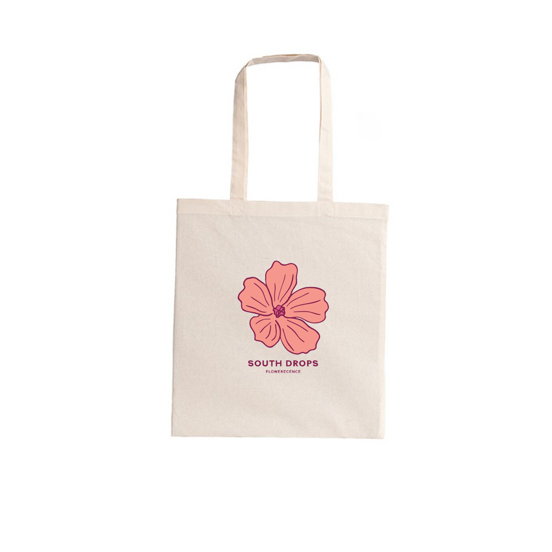 Coral Rose Flower Tote Bag