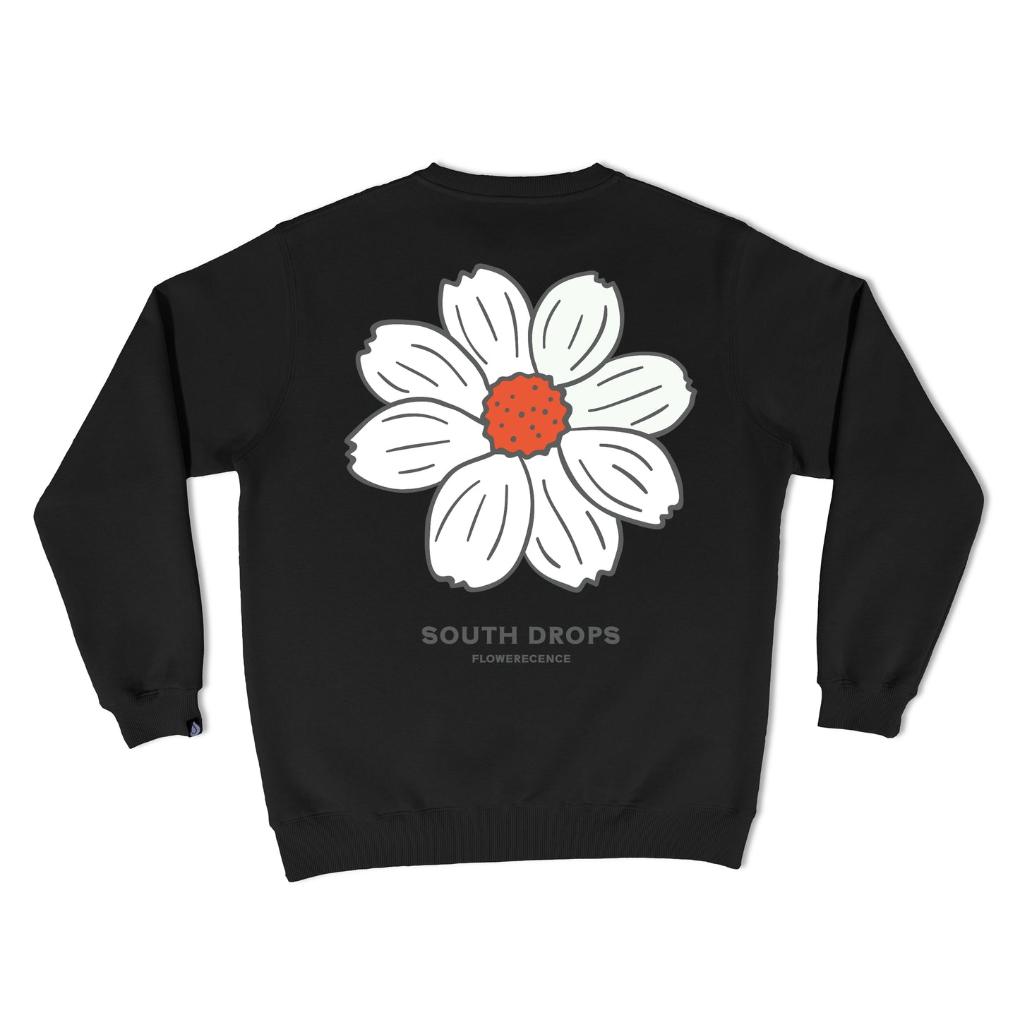 White Margarita Black Crewneck